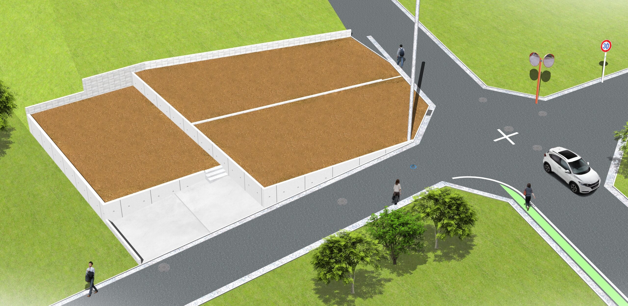 小郡市津古造成パース（電柱移設）